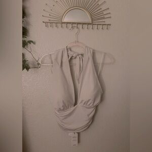 Express, New HalterTop, Large, tie back, scrunched sides